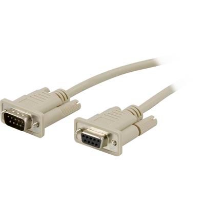 DELTACO DB-9 (M) to DB-9 (F) Extension | Extension cable | 2m | Grey